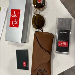 Ray-Ban Brown Aviator Sunglasses